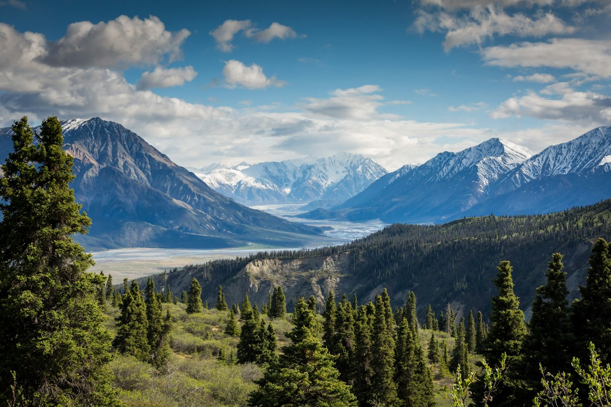 A quiet mountain landscape stretching toward the horizon